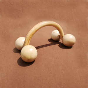 Poignée de massage en bois - 4 Boules de massage !